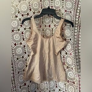 Spanx Simplicity Open Bust Control Tank Size Large Nude